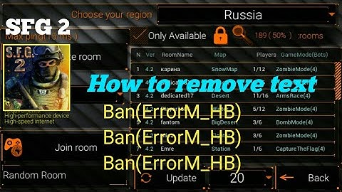 How to remove text Ban(ErrorM_HB) Special Forces Group 2