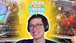 Finally... Finished A Case of Union Arena: Attack on Titan! (Union Arena Unboxing | Anime TCG)