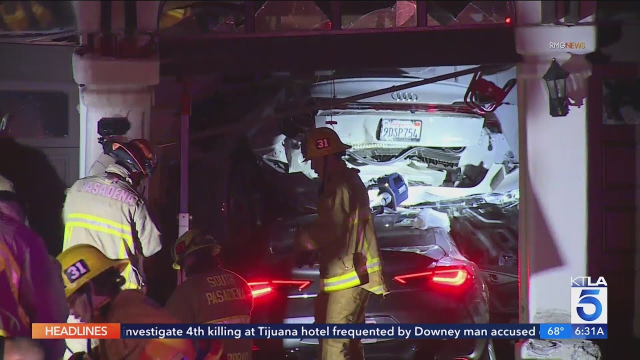 1 killed, 2 hospitalized after car crashes into home in South Pasadena ...