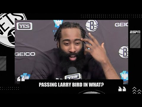 James Harden surprised at passing Larry Bird in all-time scoring | NBA on ESPN