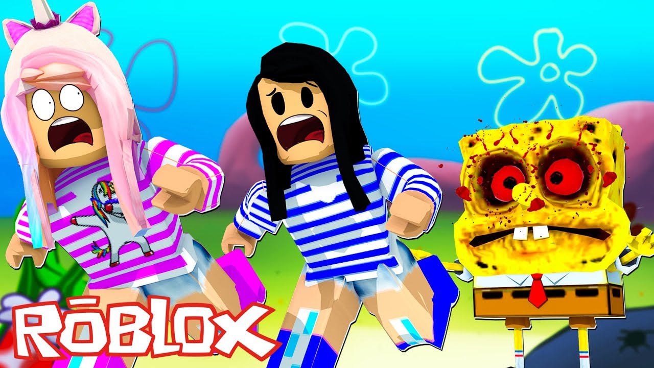 Roblox Escape SPONGEBOB with  Little Leah & Little Carly!