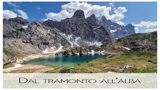 Dal tramonto all&#39;alba - Notte in tenda al Lago del Coldai. Dolomiti - Val Zoldana