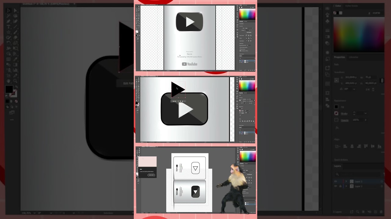 Create a wooden youtube play button