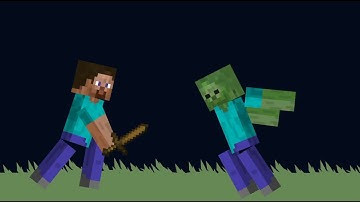 Minecraft Steve Vs Zombie (Stick Nodes)