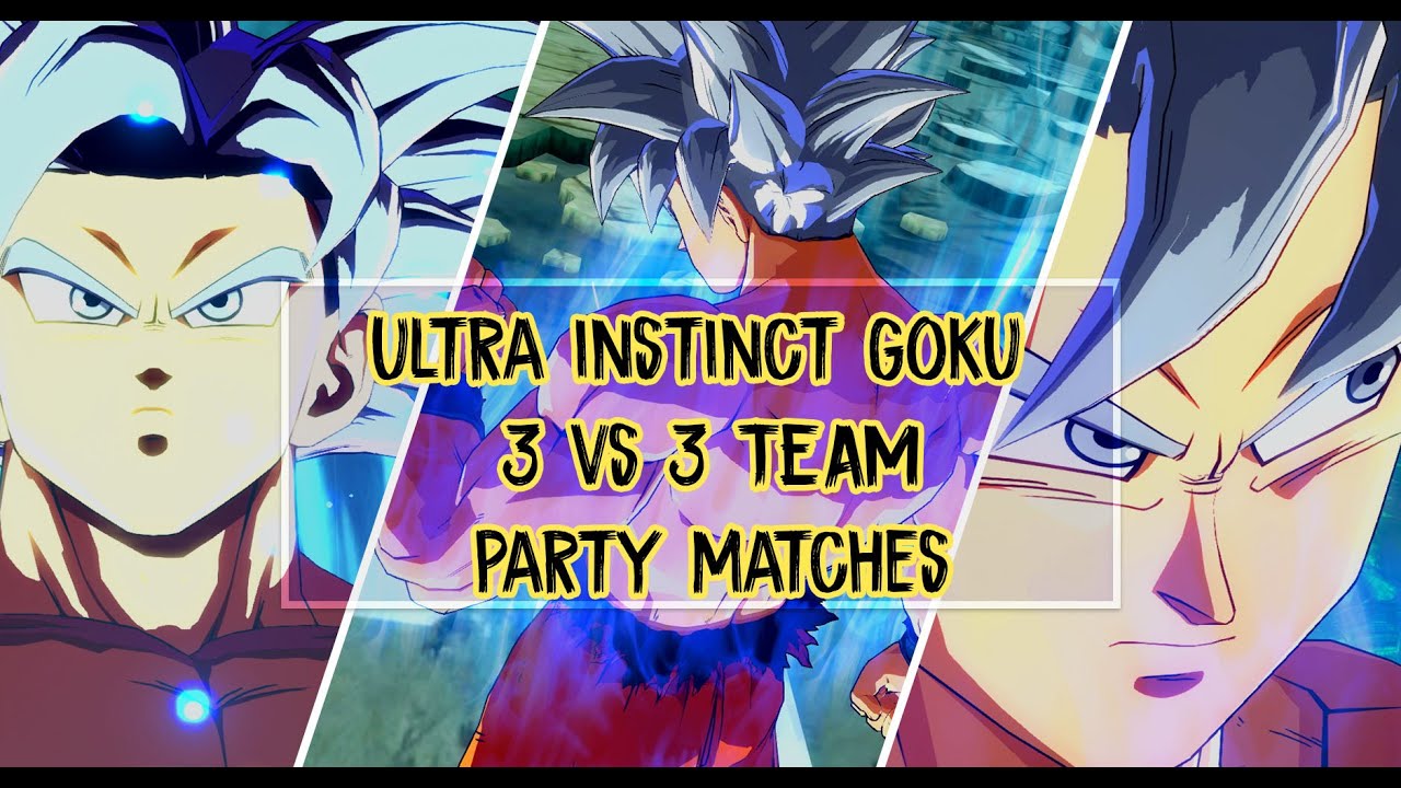 Dragon Ball Fighterz Top rank players try UI GOKU 3 VS 3 ALL Ultra Instinct Gokus Party