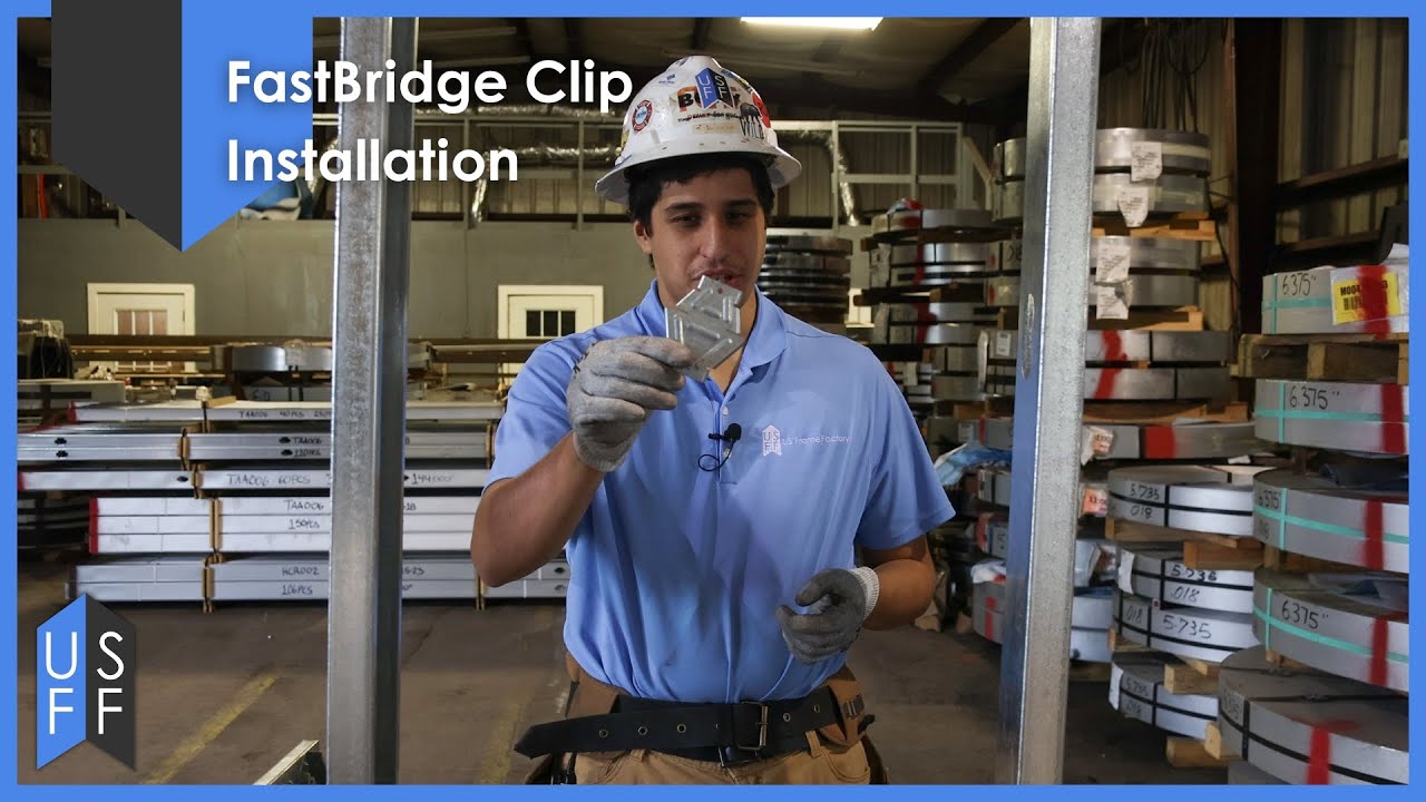 Bridge Clip Installation: Metal Stud Lateral Bracing with CRC - YouTube