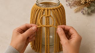 Turn Old Jars Into Beautiful Decor | Rope Craft DIY Ideas