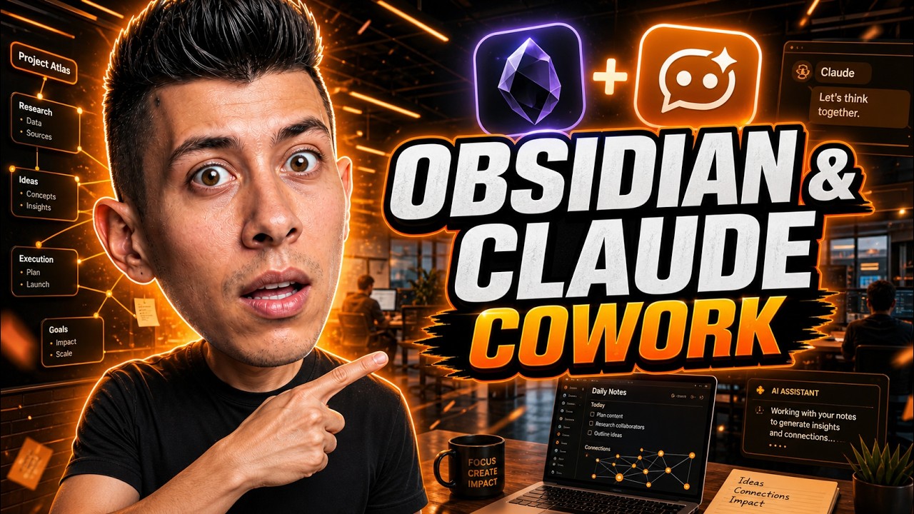 Claude + Obsidian: My AI Agent Cowork & Brain Setup - YouTube