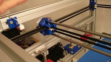 When moving x axis, y axis also moves. Corexy Problem