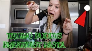 We try buddy the elf&#39;s breakfast pasta || Riley Lewis