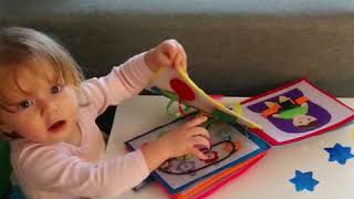 Quiet books by Little Bean’s Toy Chest - Kids playing with the books