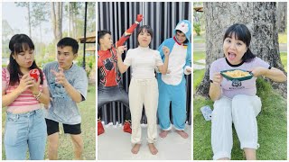 Crazy Spider & Noob Doraemon Battle 🕷️😱😳 Linh Nhi Su Hao #shorts