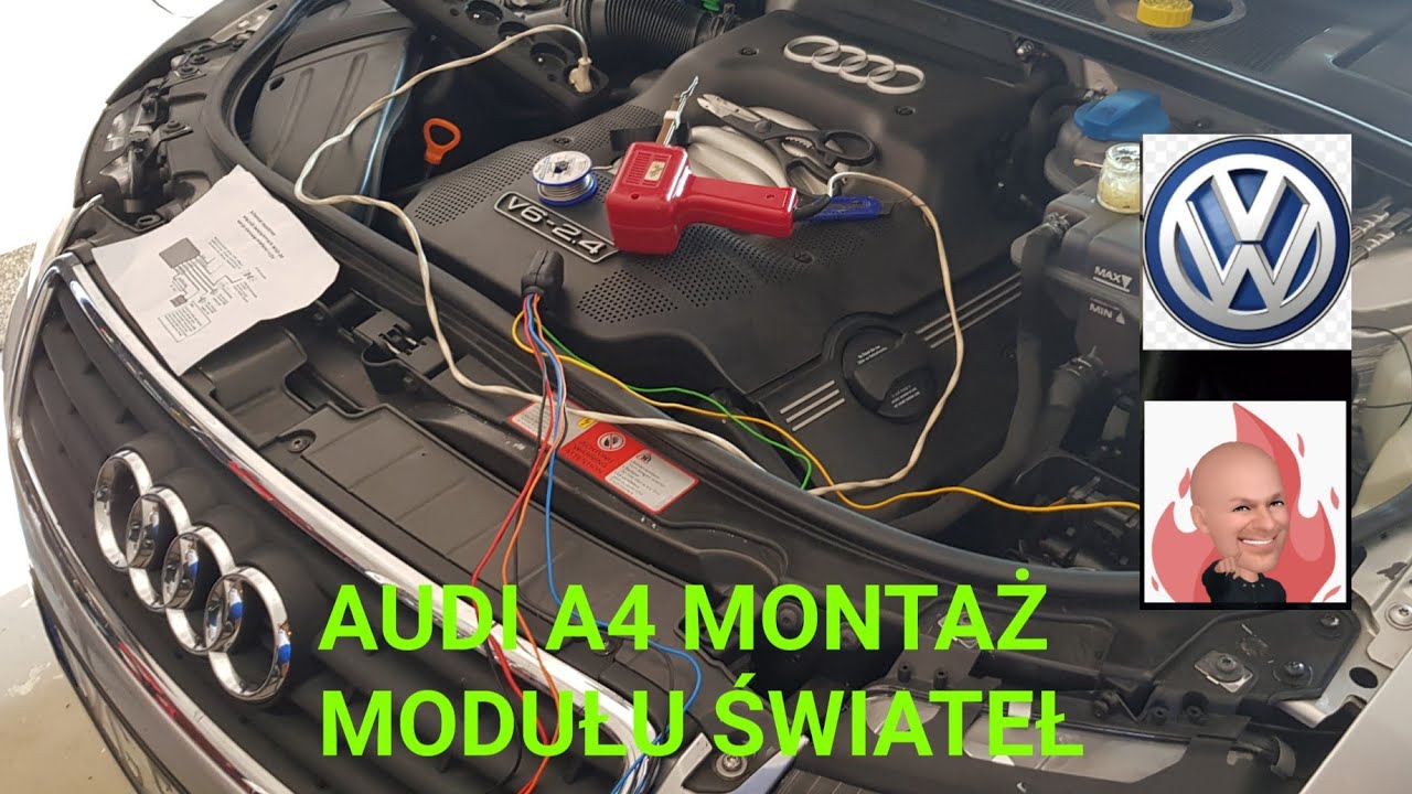 Audi A4 montaż modułu świateł dziennych