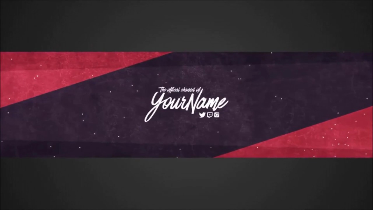 Youtube Banner Template Photoshop Cc Free Download Black And Red 17 Youtube