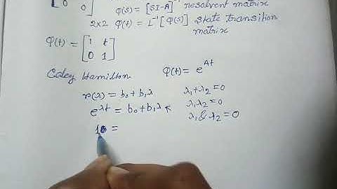 State transition matrix using Caley Hamilton theorem