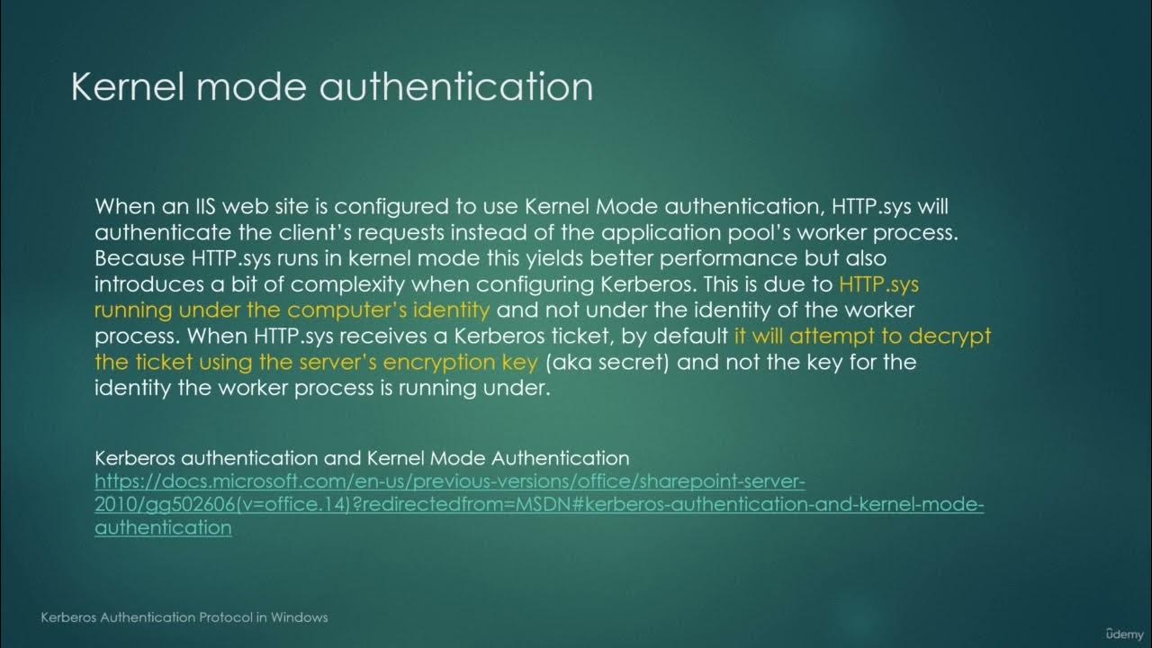 (18) Configure Kerberos for IIS YouTube