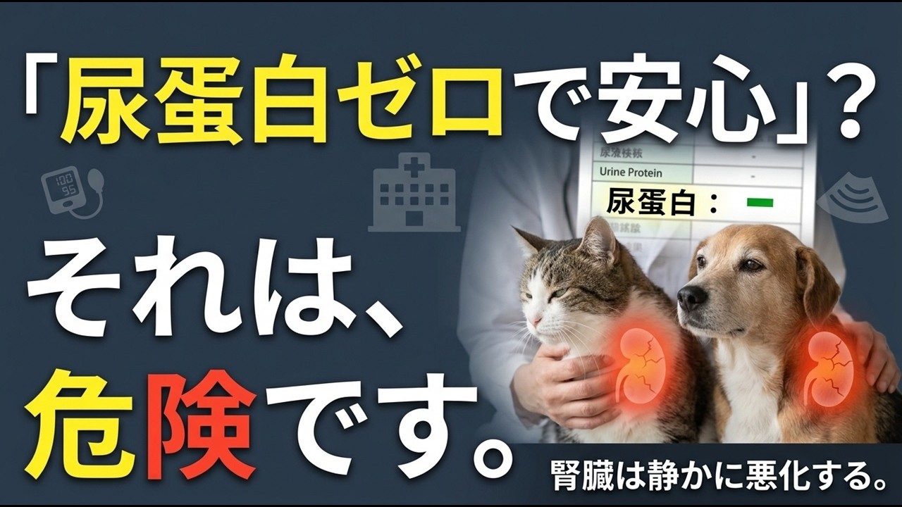 『尿蛋白ゼロ=安心』は最悪です【犬猫の腎臓病と高血圧】