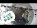 Indesit destruction unbalanced broken again  spin with broken spring