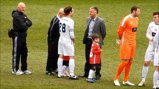 Louis Tomlinson - beginning of the Legends match 19.04.15