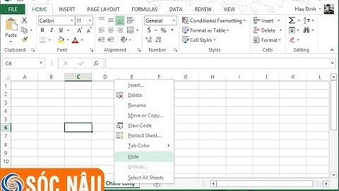 Cách ẩn hiện một Sheet trong Excel
