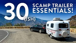 30ish SCAMP TRAILER ESSENTIALS! // Everything You Need For A Scamp or Tiny Trailer! // Oreos!