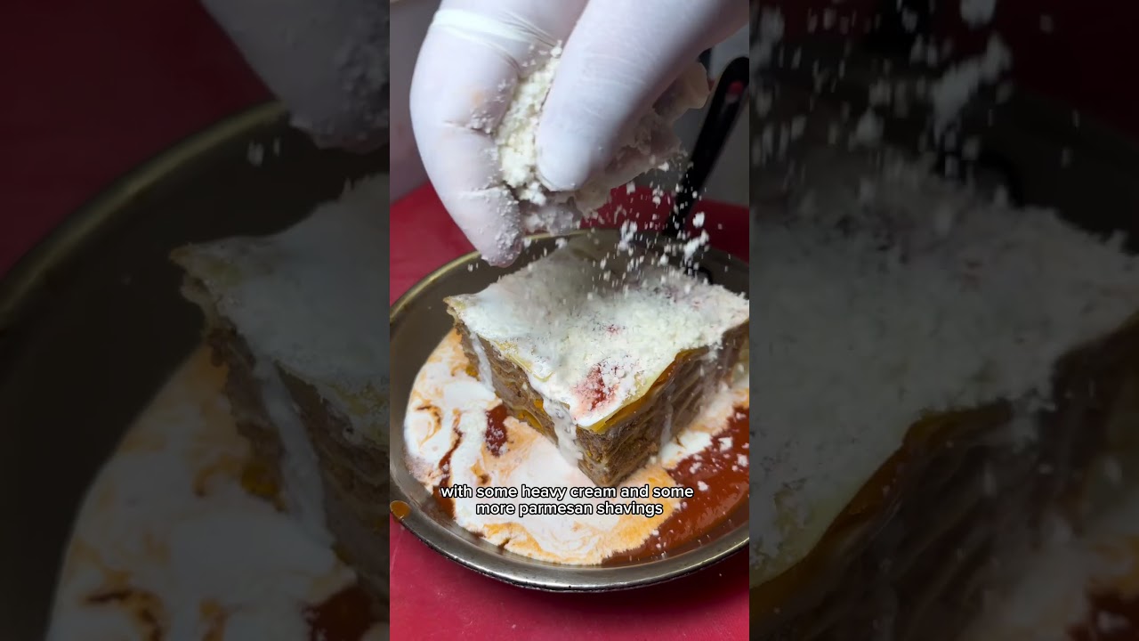 Making the most Famous lasagna in New York #newyork #food #shorts #pasta