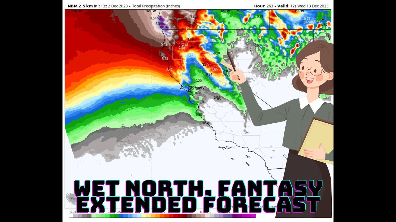 California Weather: Rain , snow north, extended outlook! - YouTube