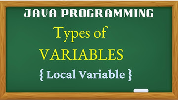 [Local Variable in Java] [Java Tutorial in Tamil]- 2024