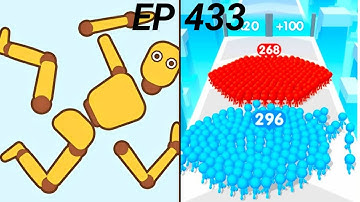 kick & break the Ragdoll game VS count master gameplay 🐸🐍💚❎✅ iOS Android walkthrough Max Level 433