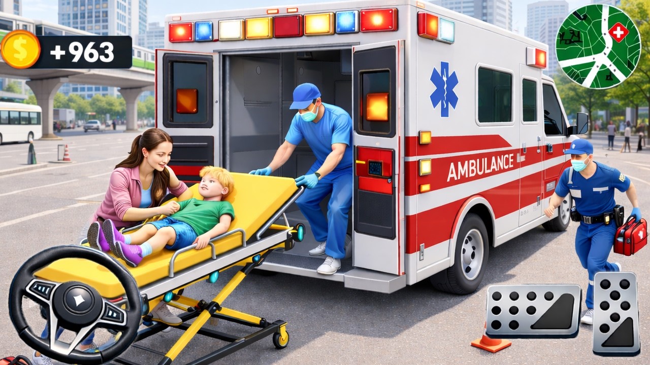 🚑 New 911 Ambulance Simulator 2026 – US Emergency Rescue Driving 3D | Android Gameplay