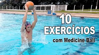 10 Leg Exercises with Medicine Ball for Water Polo players