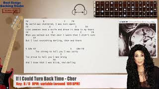 If I Could Turn Back Time - Cher Bass Backing Track with chords and lyrics