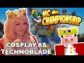 Finnster COSPLAYS as Technoblade Egirl Minecraft Championship 9