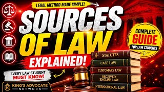 Sources of Law Explained (Legal Method &amp; Legal for Law Students)