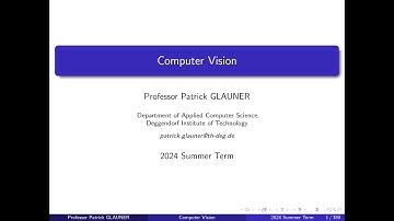 Computer Vision: 1st lecture (introduction, pixels and filters, regions of images)