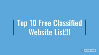 Top 10 Free Classified Website List Worldwide!!!