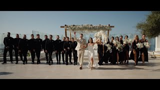 Destination wedding in Santorini Greece at Pyrgos Restaurant | Justina & Mathew  Unveiling the Magic by I Do Films Global 292 views 4 months ago 2 minutes, 25 seconds