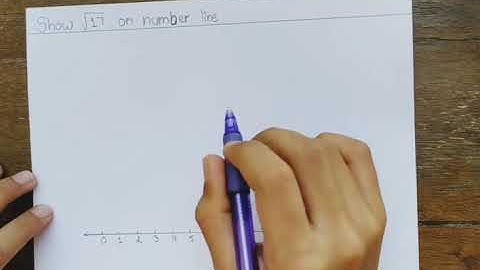 Represent of square root of 17 on number line (new)