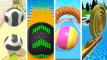Action Balls vs Going Balls vs Candy Ball Run vs Spiral Roll - Mobile games for Android and IOS