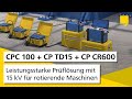 Leistungsstarke Prüflösung mit 15 kV für rotierende Maschinen — CPC 100 + CP TD15 + CP CR600