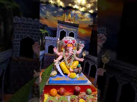 जय मल्हार रूप गणपति बाप्पा Jejuri Theme Ganpati Bappa 🌺🙏Decoration 2026 | #ganeshutsav#shorts