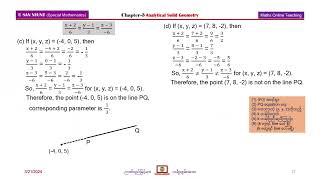Chapter-3 Analytical Solid Geometry Part (8)