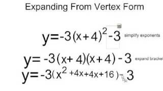 Converting vertex to Standard Form II