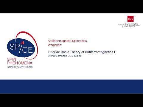 Talks - Antiferromagnetic Spintronics - Olena Gomonay I - Tutorial: Basic Theory of Antiferromagn