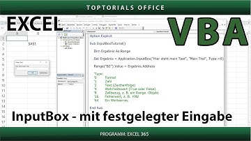 InputBox in Excel VBA