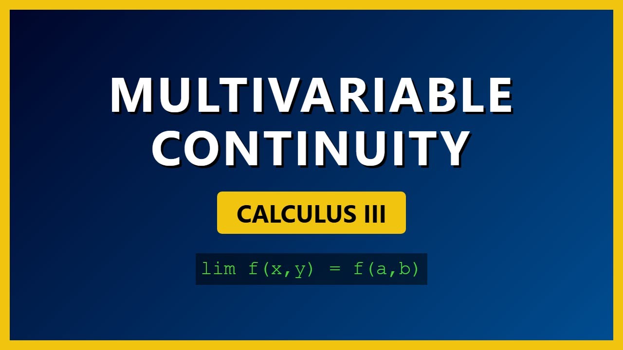 Continuity of Multivariable Functions | Calculus 3 Visualized - YouTube