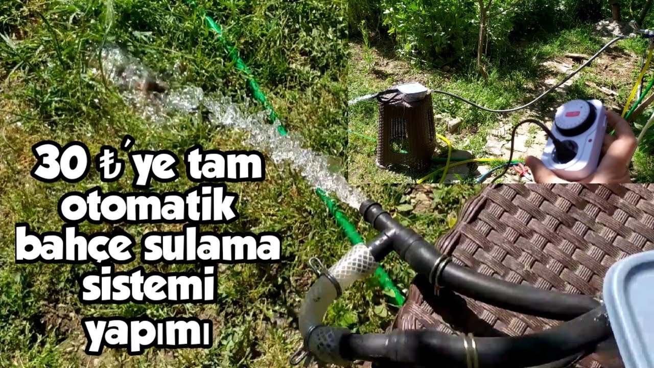 TAM OTOMATİK BAHÇE SULAMA SİSTEMİ YAPIMI  - HURDA BULAŞIK MAKİNESİ PARÇALARI İLE BAKIN NE YAPTIK