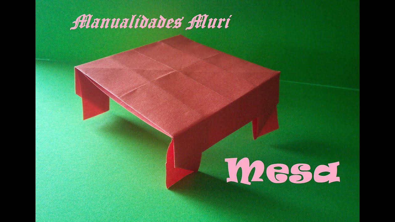 Origami - Papiroflexia. Mesa de papel muy fácil - YouTube