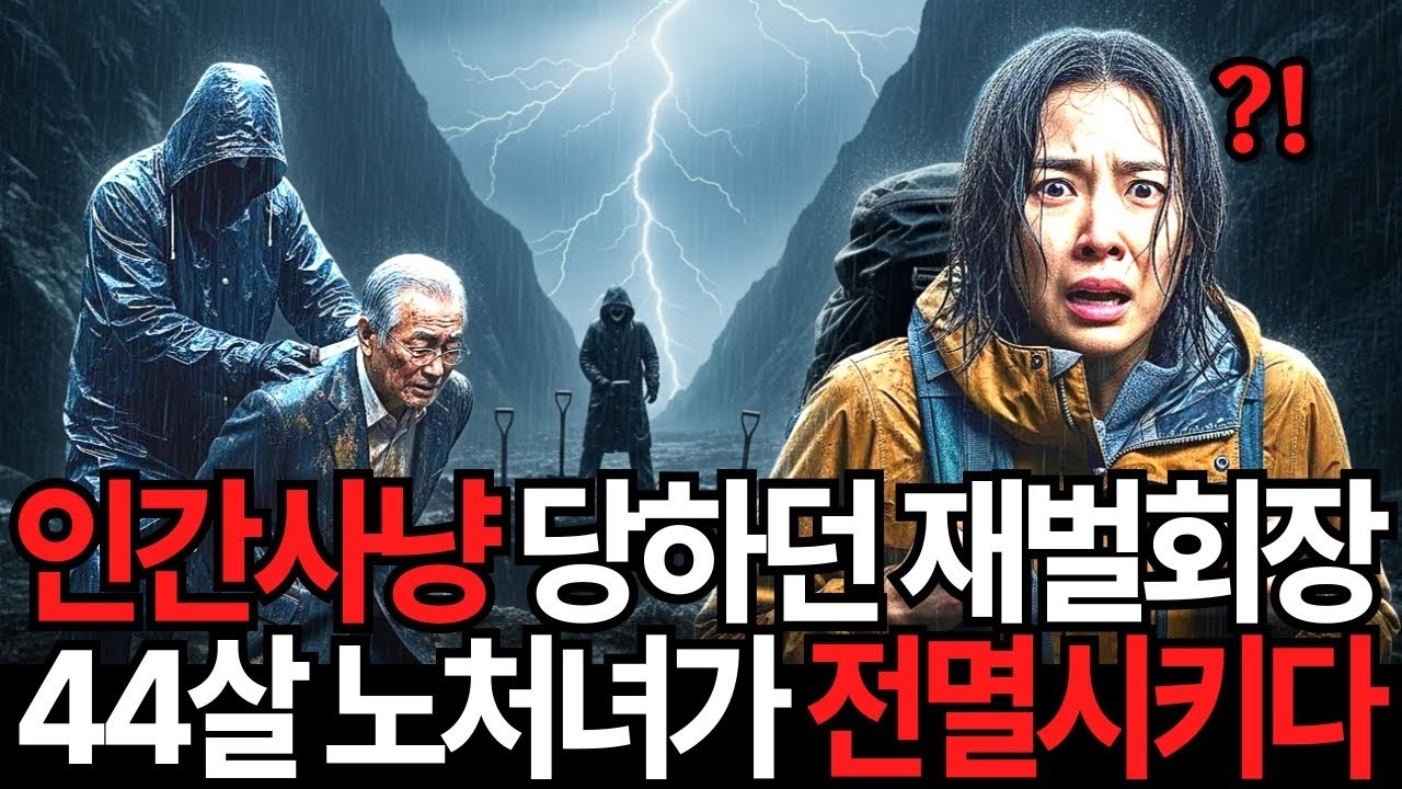 깊은 산골에서 인간 사냥 당하던 재벌 회장, 약초 캐던 44살 특수부대 노처녀가 킬러들 전멸시켰다
