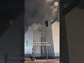 Fire breaks out at LA warehouse, releasing toxic ammonia fumes